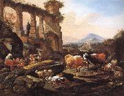 Landscape with Shepherds and Animals Johann Heinrich Roos